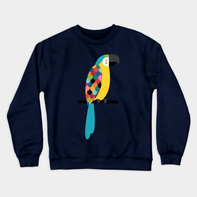 Macaw Parrot Crewneck Sweatshirt by AndyWestface